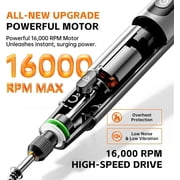 Mini Cordless Rotary Tool, 6-Speed Rotary Tool Kit with 50 Accessories, Multi-Purpose and USB Charging Power Rotary Tool for Engraving, Sanding, Polishing, Drilling, Etching, DIY Crafts,Black