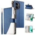 thumbnail image 3 of Funda cartera GANGXUN para Honor 400 5G , cuero PU con tarjetero, cremallera, correa de mano, soporte y protección 1330°, 3 of 6