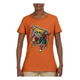 thumbnail image 3 of Dean Russo Some Angels Dog Lover Womens Graphic T-Shirt, Orange, Medium, 3 of 6