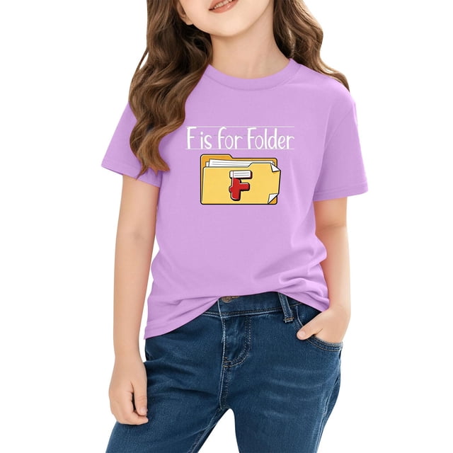 Blusas y camisas de manga corta con cuello redondo para niños y niñas, camisetas gráficas de manga corta, blusas con estampados bonitos para la temporada escolar.