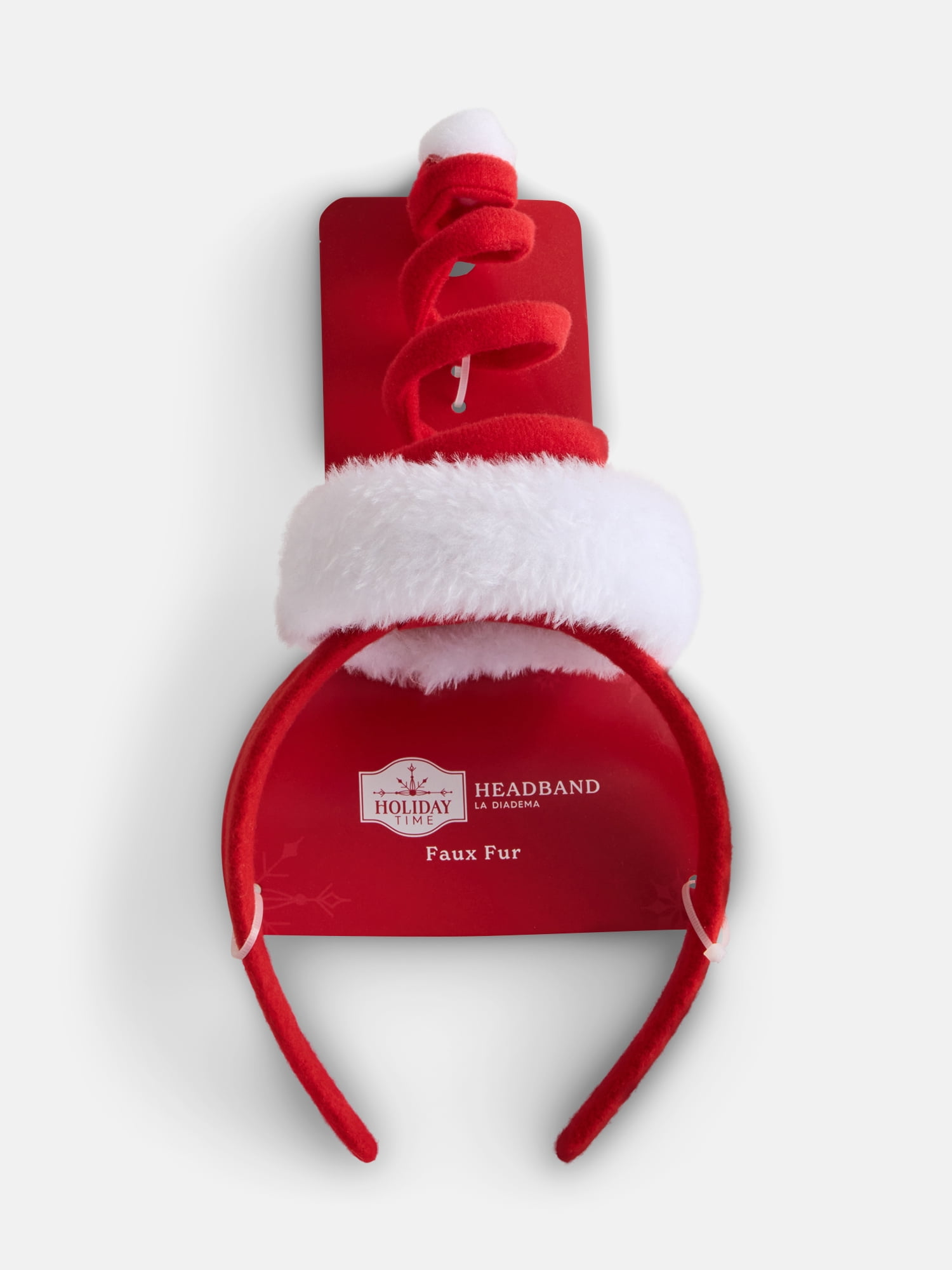 Holiday Time Women's Swirl Santa Hat Headband