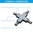 thumbnail image 7 of LEONLITE H Track X Connector, H Type Single Circuit 3-Wire-1 Track Lighting Kit, Corner Joiner, UL Listed, Flame Retardant Material, for H Track System, 5 Years Warranty, 120V, Black, 7 of 7