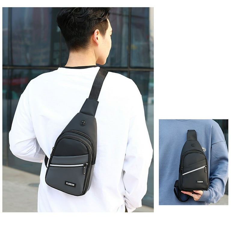 New Fashion Waterproof Material Men's Crossbody Bag For Casual, Sports,  Fitness, Streetwear, Functionality, Portability, Waist Bag, Mobile Phone Bag