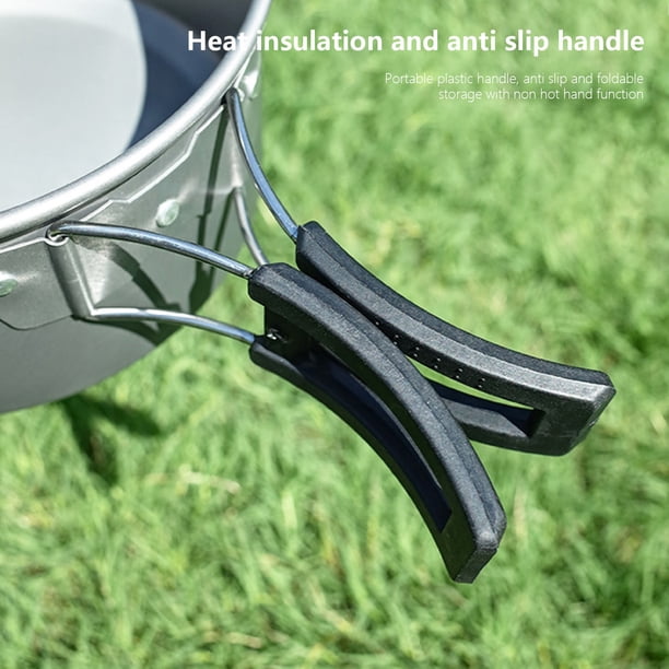 Batterie De Cuisine De Camping Légère Et Antiadhésive – Aluminium Anodisé, Poignée Pliable, Idéale Pour Rando Et Pique-Nique