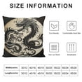 thumbnail image 5 of JEUXUS  Throw Pillows Cover Chinese Silhouette Phoenix Bird Dragon Balance Animals Wildlife Japanese Tattoo Creature Fenix Black Cushion Case  for Fall Home Decor, 5 of 5