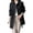 Black, variant on Women's Casual Trench Coat Lapel Button Long Sleeve Outerwear with Pockets Black XL