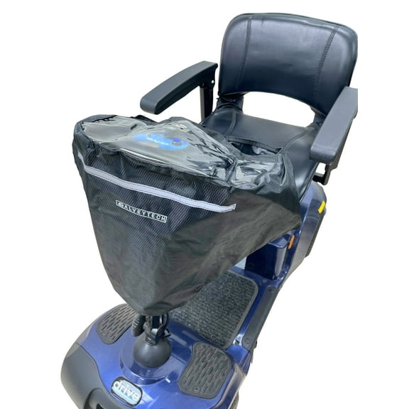 AlveyTech Clear Mobility Scooter Tiller Cover - Weatherproof Handicap Scooter Cover for Panel - Pride Scooter Accessories for Outdoor Travel, Protection from Sun, Snow, Dust, Wind, & Rain (Deluxe)