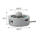 thumbnail image 6 of COSIEST 29.3-inch 50,000 BTU Outdoor Propane Fountain Round Fire Pit Table, 6 of 8