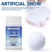 RKZDSR Artificial Instant Snow Powder - 50g Inflatable Snow for Winter Decorations, Fake Snowflakes for Indoor Shooting, Holiday Crafts & Party Decor - Eco-Friendly, Easy to Use
