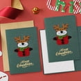 thumbnail image 4 of Taotanxi 3D Pop Up Christmas Greeting Cards Handmade Cards With Envelopes 5 Piece Set For Holiday Letter Writing To Wish Loved Ones And Friends - Featuring Christmas Tree Snowman Reindeer Santa Claus, 4 of 6