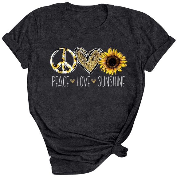 SHITINN Women's T Shirts Casual Loose Fit Letter Print Short Sleeve T Shirt for Women Trendy Fashion Top Women Short Sleeve Tops Women's Tops, Tees & Blouses