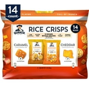 Quaker Rice Crisps Variety Pack, Cheddar & Caramel, Gluten Free, 14 Count
