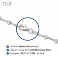 thumbnail image 3 of Tilo Jewelry Solid 925 Sterling Silver 3.25mm Diamond-Cut Ball Beaded Station Chain Necklace with Secure Lobster Lock | 16 Inch | Everyday Necklace for Women, Men, Unisex, 3 of 12