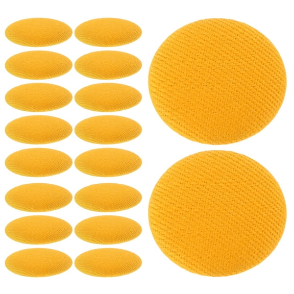 unbranded 30 Pcs Windbreaker Button Round Fabric Covered Buttons 2.50X2.50X0.50CM Yellow
