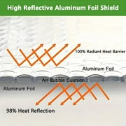 Petoto Bubble Reflective Insulation Roll, 24 in X 33 Ft Double Aluminum Foil, Window Insulation for Summer Heat, Thermal Insulation Radiant Barrier for Windows, RV, Roof, Garage Door