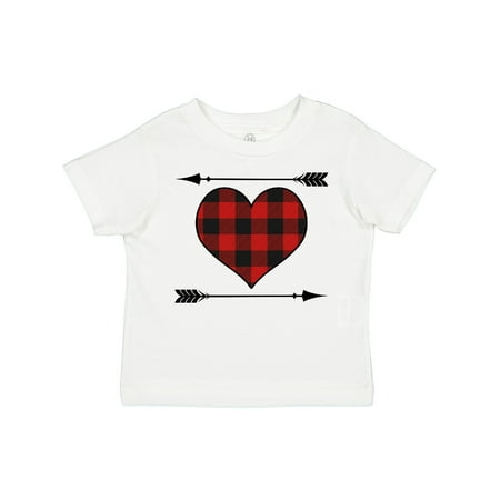 

Inktastic Buffalo Plaid Valentines Day Heart Boys or Girls Toddler T-Shirt