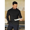thumbnail image 6 of COOFANDY Turtle Neck Sweater for Men Basic T-Shirts Long Sleeve Fleece Mock Tops, 6 of 9