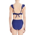 thumbnail image 3 of BCBG Paris Womens Ruched Hi-Waist Bikini Bottom, 3 of 5