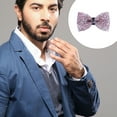 thumbnail image 5 of Linyer Rhinestone Bows Crystal Ties Ornamental Necktie Fashionable Knot Festive Adjustable Pre-tied Feast Clothing Accessory 10, 5 of 6