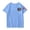 Light Blue, variant on Grblisyd Girls 4th of July 250 Years America Shirt American Flag Crew Neck Tee Independence Day Short Sleeve Shirt for Kids 1-13 Years