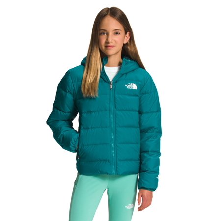 The North Face Girls' Printed Reversible North Down Hooded Jacket