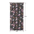 thumbnail image 5 of Gray Football and Flowers Pattern Shower Curtain 36"x72" ,Bathroom Decorative Shower Curtains Set with 12 Hooks,Modern Waterproof Washable Shower Curtain, 5 of 6