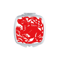 thumbnail image 1 of Miroir Carré en Forme d'Animal de Bœuf, Portable, Compact, de Poche, Double Face, 1 of 3