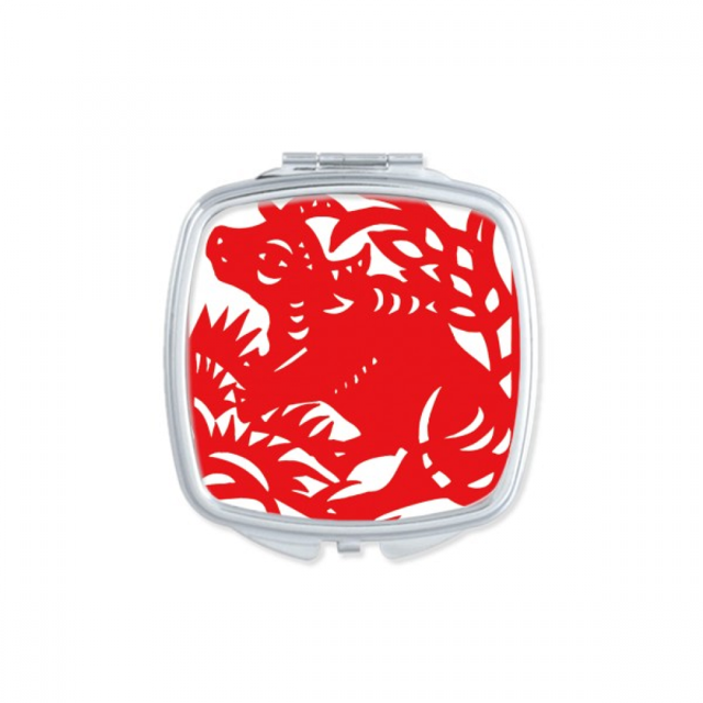Miroir Carré en Forme d'Animal de Bœuf, Portable, Compact, de Poche, Double Face