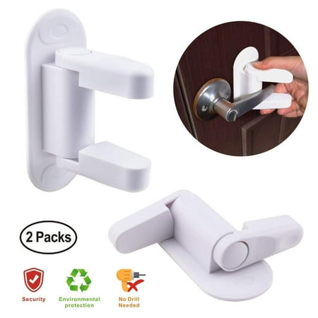 Lnkoo 2 Pack Door Lever Lock Child Safety Proof Doors Handles