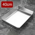 thumbnail image 1 of Mosiee High Quality Food Tray Serving Dishes Kitchen Kitchen Tool Rectangular Serving Decoration Stainless Steel Tray Plate, 1 of 9