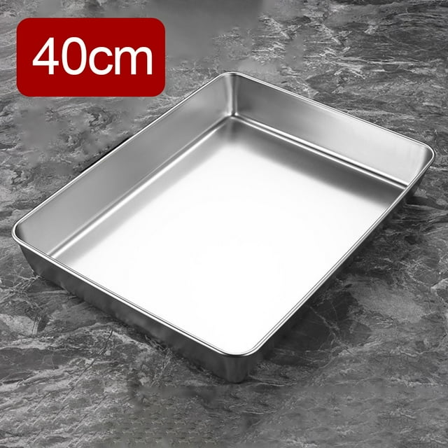 Mosiee High Quality Food Tray Serving Dishes Kitchen Kitchen Tool Rectangular Serving Decoration Stainless Steel Tray Plate