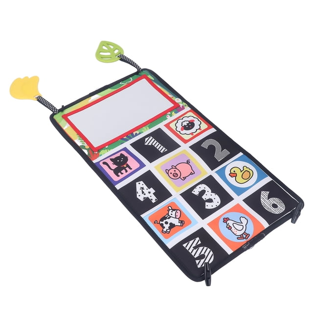 Baby Mirror Book Toy, Visual Training Professional Foldable Infant Mirror Book with Pendant for Animal Type,Number Type,Traffic Style