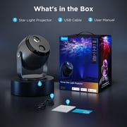 Govee Star Light Projector with 3 Aurora Flowing Effects, Works with Matter, Alexa and Google Assistant, 52 Scene Modes, 18 White Noise Options, LED Night Light Projector for Bedroom, Without Plug