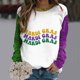 thumbnail image 4 of Gibobby Divertidas Sudaderas Camisa de para mujer, sudadera, camisa de día de fiesta de , Top informal de manga larga (Blanco, XL), 4 of 5