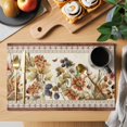 thumbnail image 2 of Placemats Set of 6, Vintage Floral Woven Placemat, Linen Place Mats for Kitchen/Dining Tables, Elegant Pastoral Botanical Retro Art Washable Table Mats for Party, 2 of 8