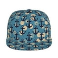 thumbnail image 2 of Haiem Anchors Classic Snapback Cap Flat Bill Hat Baseball Cap Adjustable Size Cotton Dad Hat, 2 of 9