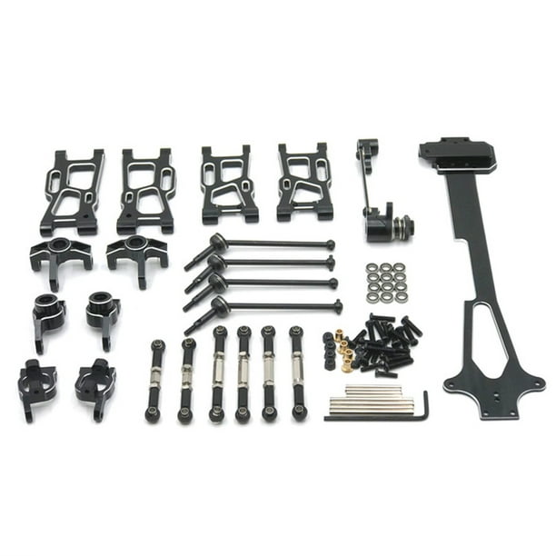 Brazo Oscilante Bewildely Metal Modelo RC Vehículo Dirección Copa Enlace Varilla Piezas Kit Reemplazo Negro