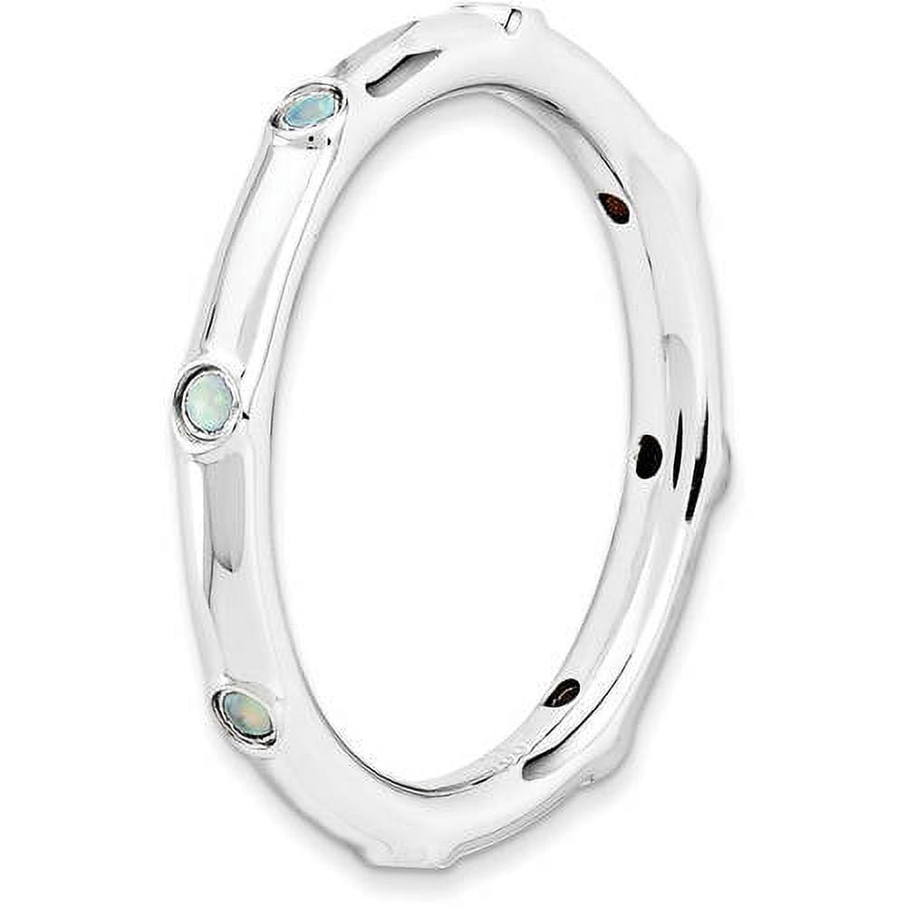 Created Opal Sterling Silver Ring
