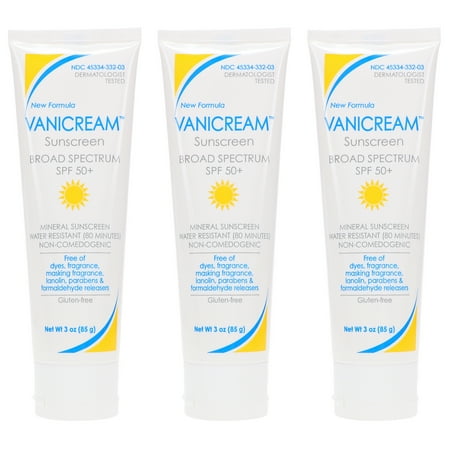 Vanicream SPF 50 Plus Sunscreen 3 oz 3 Pack