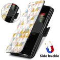 thumbnail image 3 of Case for Galaxy Z Fold 4 5G 2022,  PU Leather and TPU Frame Back Cover Case Protective Phone Case for Galaxy Z Fold 4 5G 2022, Golden Triangle, 3 of 7