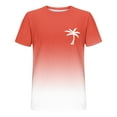 thumbnail image 5 of RYDCOT Men's Short Sleeve Palm Tree Graphic Tees Summer Crewneck Cotton Top Shirt Beach Vacation T-Shirts Watermelon Red, 5 of 5