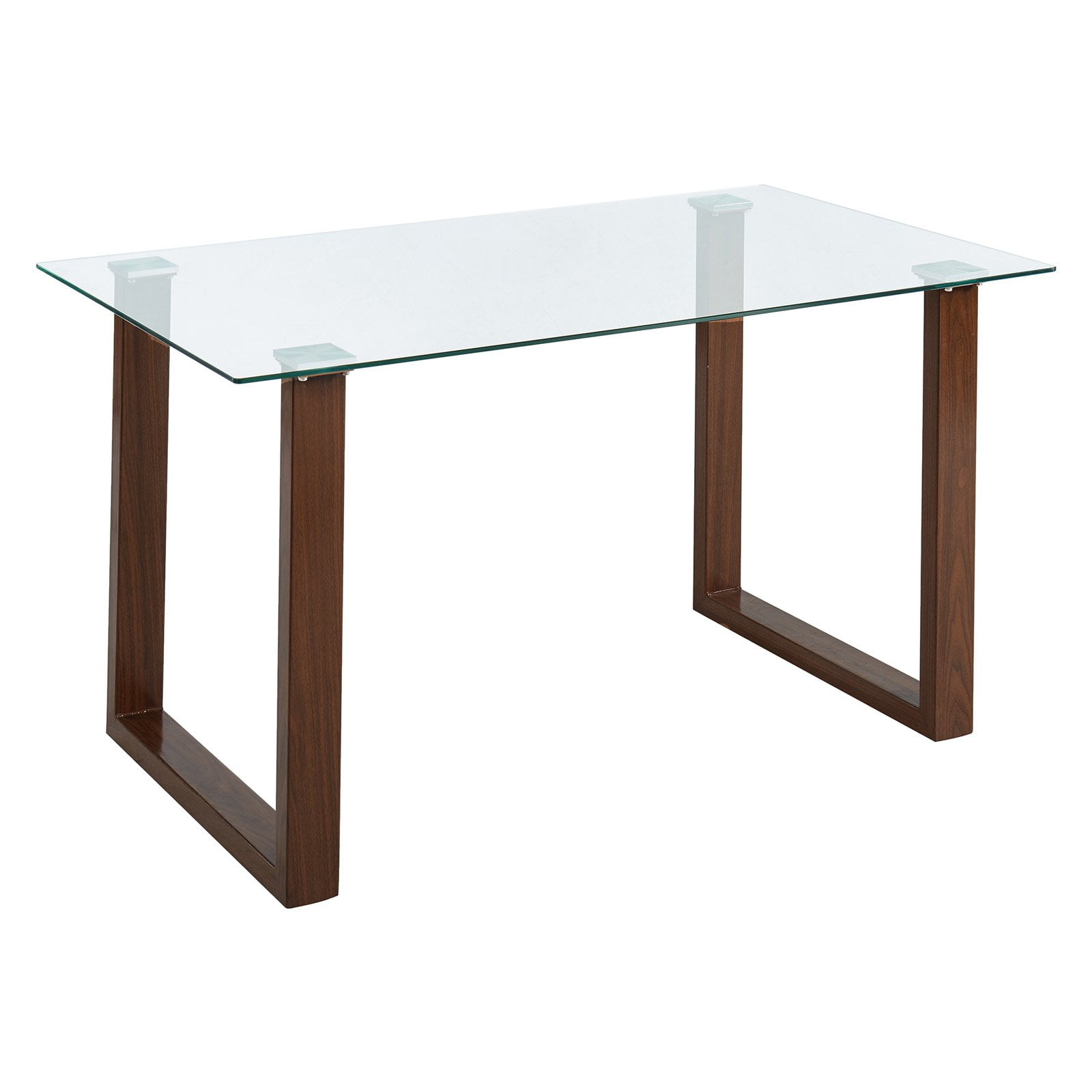 Worldwide Home Furnishings Rectangular Glass Dining Table