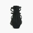 thumbnail image 2 of Dream Pairs Women's Fashion Open Toe Rhinestones Ankle Straps Summer Flat Sandals Weitz Black Size 6, 2 of 5