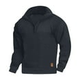 thumbnail image 1 of Homme Pull Décontracté Uni Mode Manches Longues Col Montant Blouse à Fermeture Éclair, 1 of 1