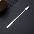 thumbnail image 3 of Cucharas de té helado con mango largo, cucharas de café con cabeza cuadrada de acero inoxidable de 14,5 cm, ideal para uso doméstico, fiesta o bar, paquete de 8, 3 of 6