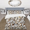 thumbnail image 2 of Designart "Opulent Gold And White Marble I" Marble Bedding Covert Set - Glam Bed Set With 2 Shams, 2 of 5