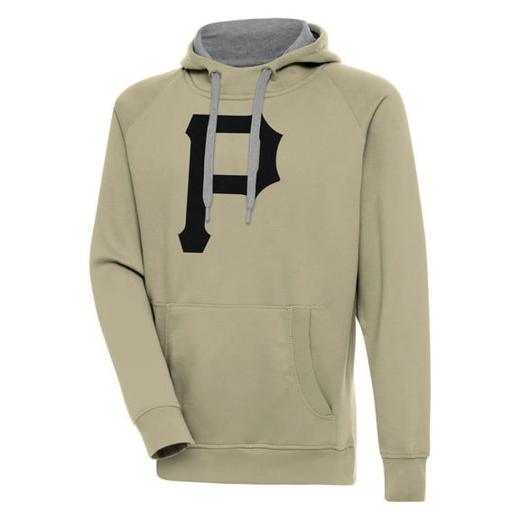 Men's Antigua  Khaki Pittsburgh Pirates Victory Pullover Hoodie