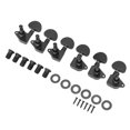 thumbnail image 3 of Guitar Tuning Pegs, Simple Style Wear Resistant Guitar Machine Head Tuner Decorative 3L3R Semicircle  For Replacement Silver,Black, 3 of 8