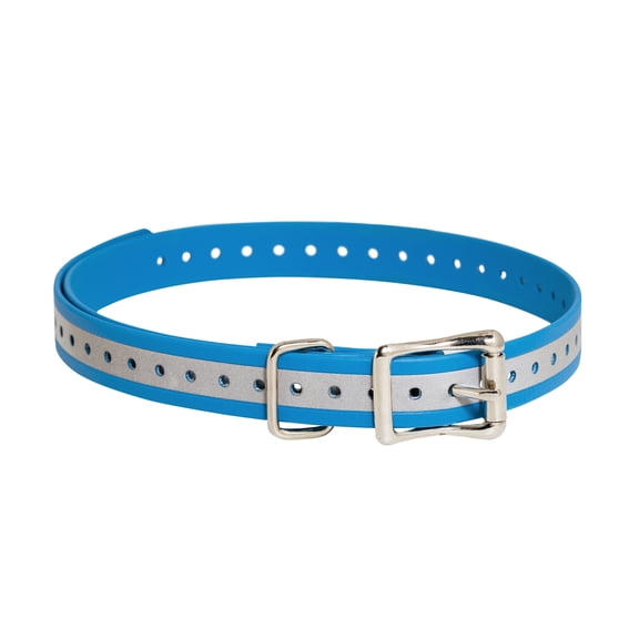 SportDOG 3/4 in Collar Strap, Reflective Blue | Extra, Replacement Waterproof Strap for SportDOG Brand e-collars, Fits Necks 5-22 in