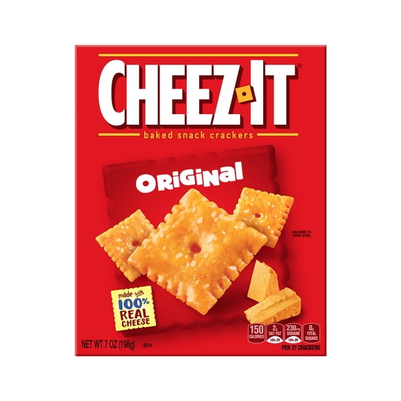 (12 pack) Cheez-It Original Cheese Crackers, Baked Snack Crackers, 7 oz